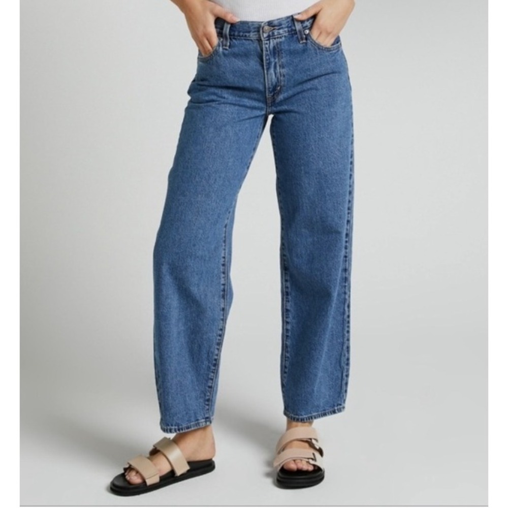 Levi's Premium Baggy Dad Jeans Women Size 34 Wide Leg 90s Y2K Skate Retro Grunge